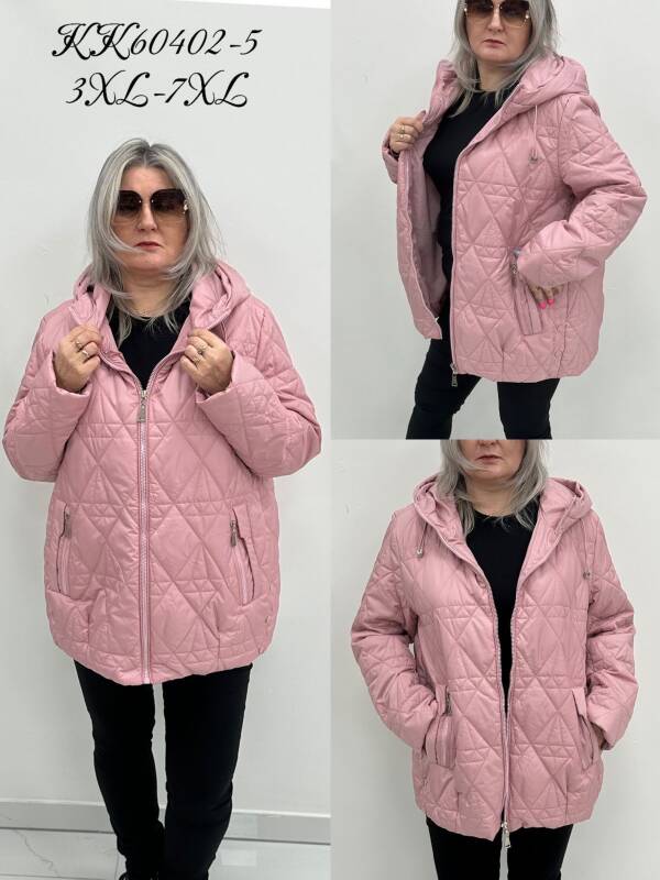 Kurtki damskie zimowe Roz 3XL-7XL, 1 Kolor Paczka 5 szt