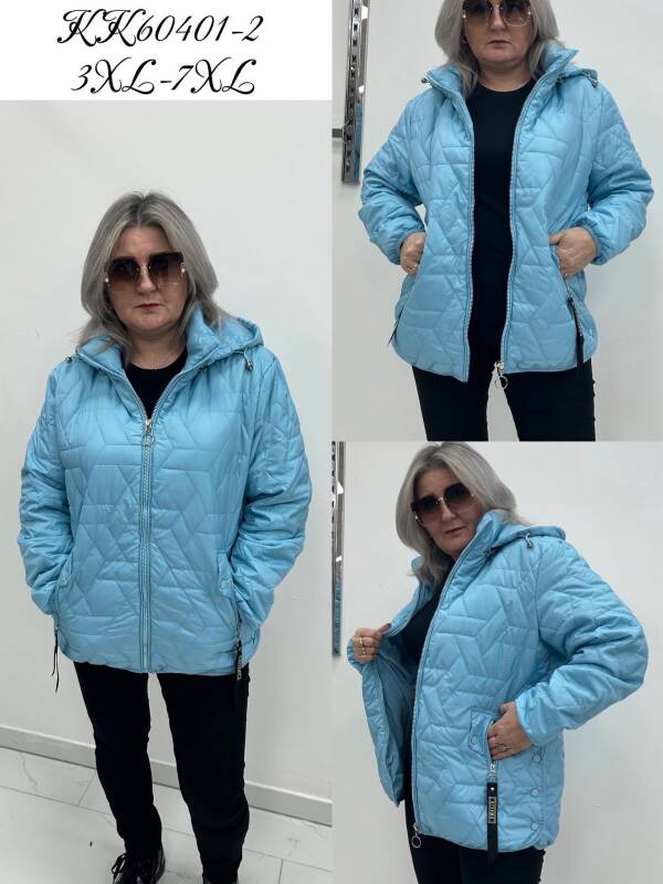 Kurtki damskie zimowe Roz 3XL-7XL, 1 Kolor Paczka 5 szt