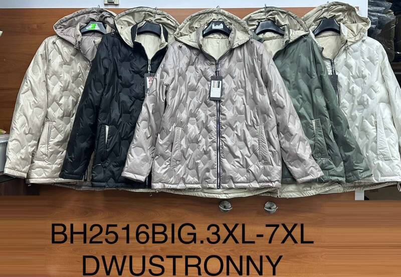 Kurtki damskie  zimowe Roz 3XL-7XL, 1 Kolor Paczka 6 szt