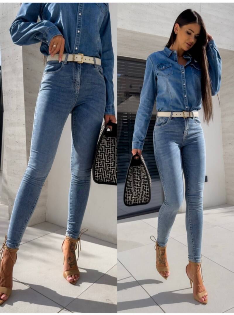 Spodnie damskie jeansy Roz XS-XL, 1 Kolor Paczka 10 szt