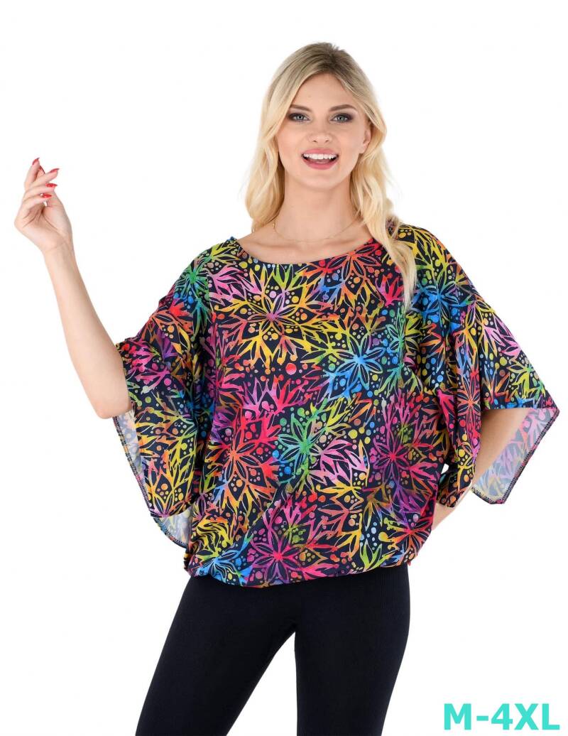 Bluzka damska (Polska produkt) Roz M-4XL  Paczka 6 szt /1 Kolor