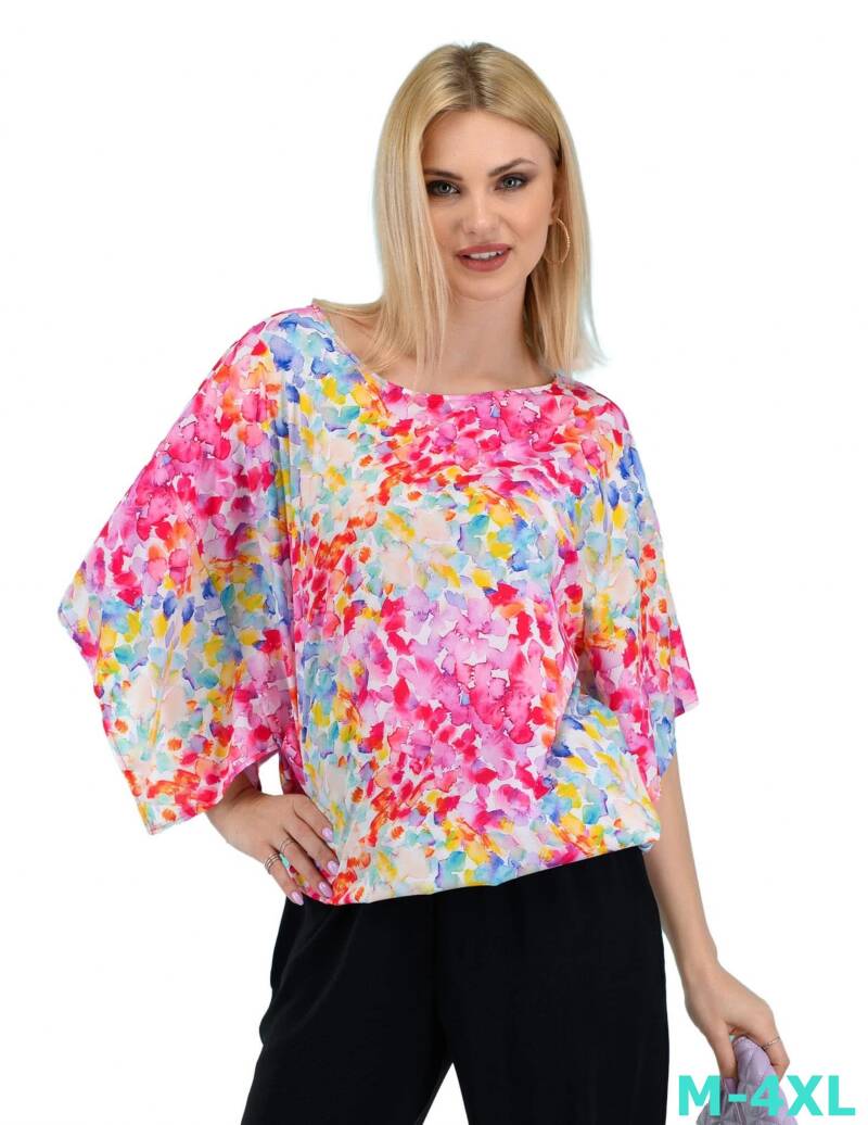 Bluzka damska (Polska produkt) Roz M-4XL  Paczka 6 szt /1 Kolor