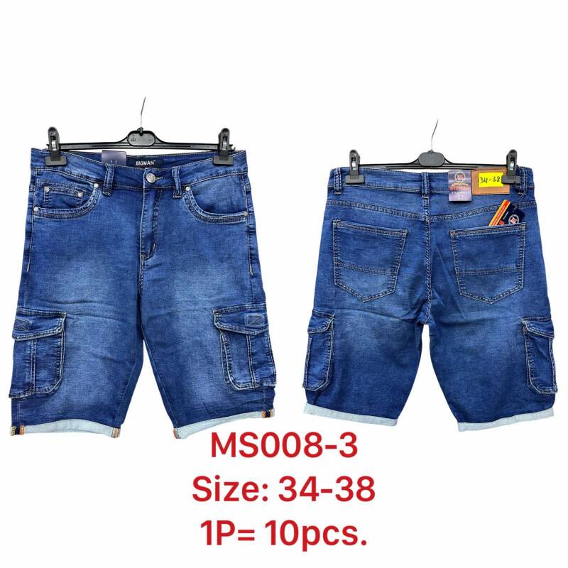 Spodenki męskie Jeans Roz 34-38, Paczka 10 szt