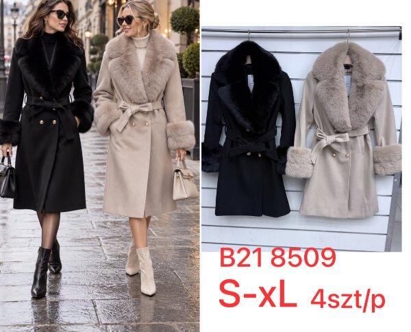 Plaszcze damkie Roz S-XL, 1 Kolor Paczka 4 szt