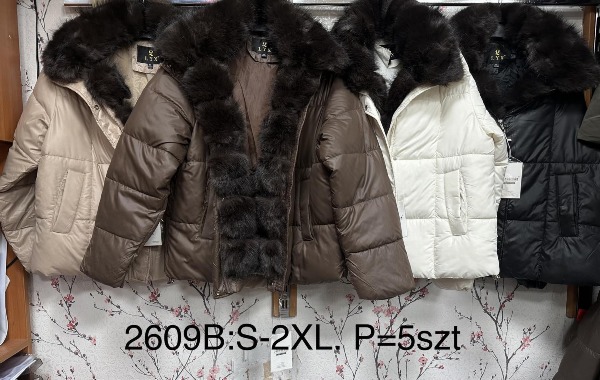 Kurtki damskie zimowe Roz S-2XL, 1 Kolor Paczka 5 szt