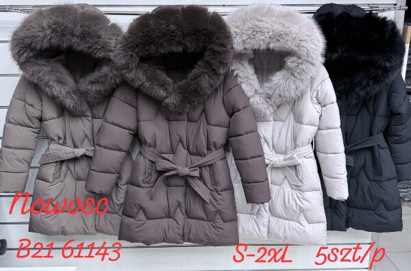 Kurtki damskie zimowe Roz S-2XL, 1 Kolor Paczka 5 szt