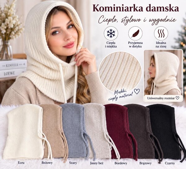 Czapki damskie Roz Standard Mix kolor Paczka 12 szt