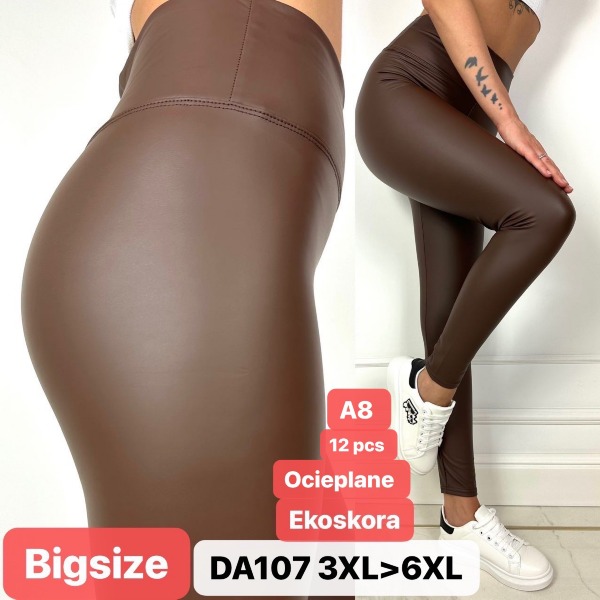 Spodnie skórzane damskie Roz 3XL-6XL, 1 Kolor Paczka 12 szt