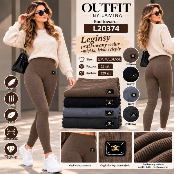 Leginsy damskie Roz S/M-M/L-XL/2XL, 1 Kolor , Paszka 10 szt