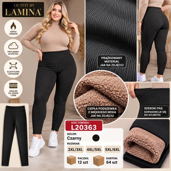 Leginsy damskie Roz 2XL-6XL, 1 Kolor , Paszka 12 szt