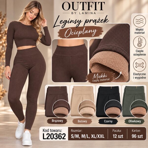 Leginsy damskie Roz S/M-M/L-XL/2XL, 1 Kolor , Paszka 12 szt