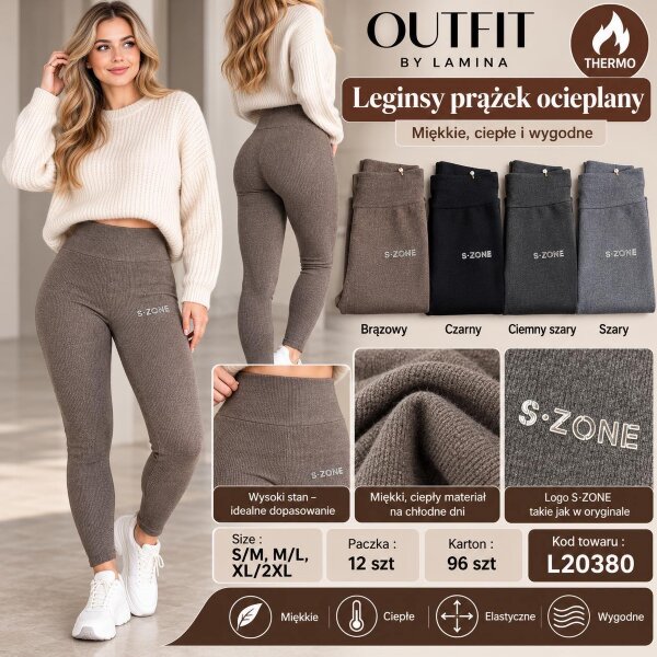 Leginsy damskie Roz S/M-M/L-XL/2XL, 1 Kolor , Paszka 12 szt