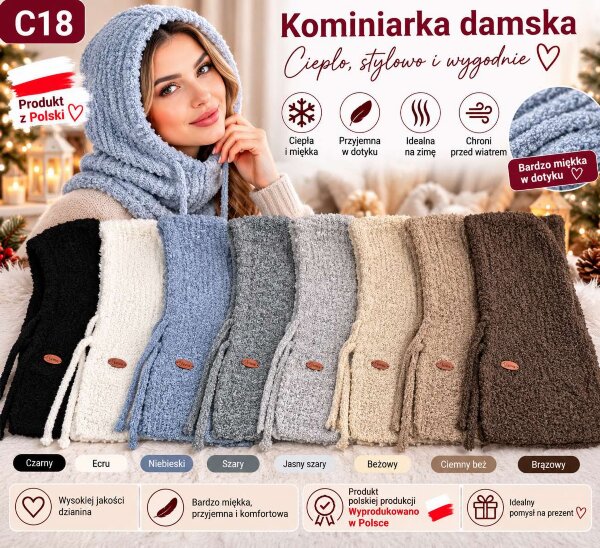 Czapki damskie Roz Standard Mix kolor Paczka 12 szt