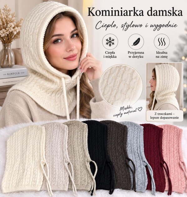 Czapki damskie Roz Standard Mix kolor Paczka 12 szt