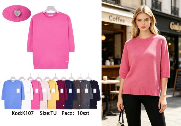 Swetry damskie Roz Standard, Mix Kolor .Paczka 10 szt