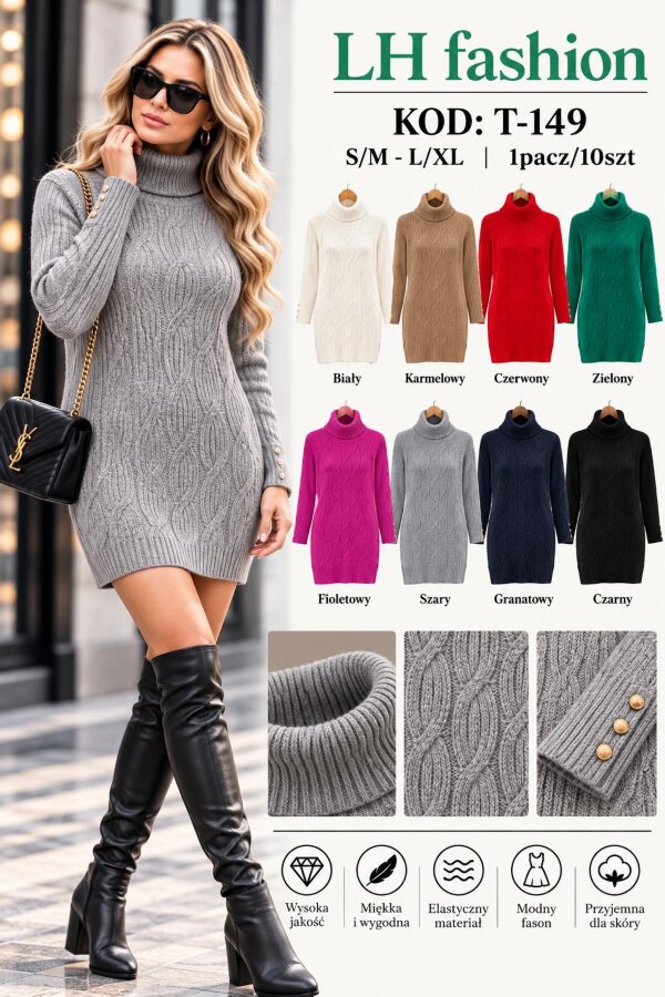 Sukienki damskie Roz S/M-L/XL, Mix Kolor .Paczka 10 szt
