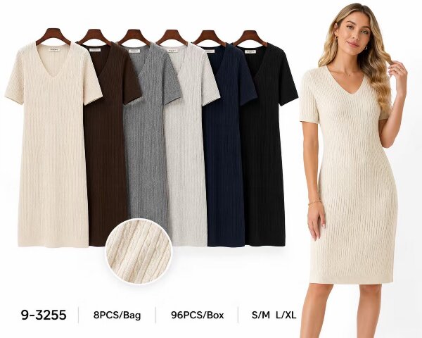 Sukienki damskie Roz S/M-L/XL, Mix Kolor .Paczka 8 szt