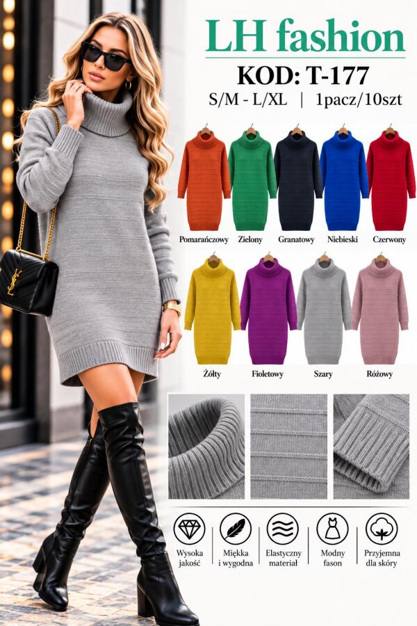 Sukienki damskie Roz S/M-L/XL, Mix Kolor .Paczka 10 szt