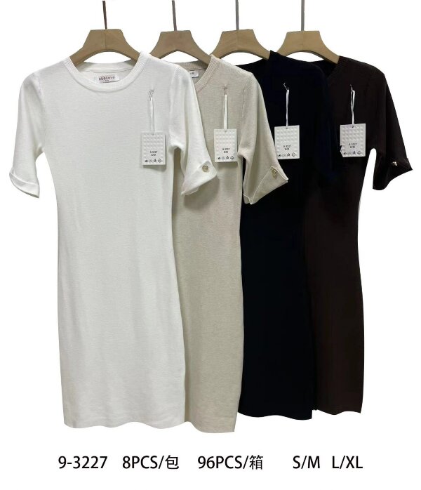Sukienki damskie Roz S/M-L/XL, Mix Kolor .Paczka 8 szt