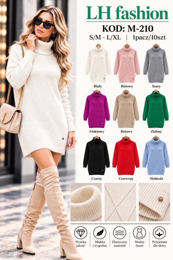 Sukienki damskie Roz S/M-L/XL, Mix Kolor .Paczka 10 szt
