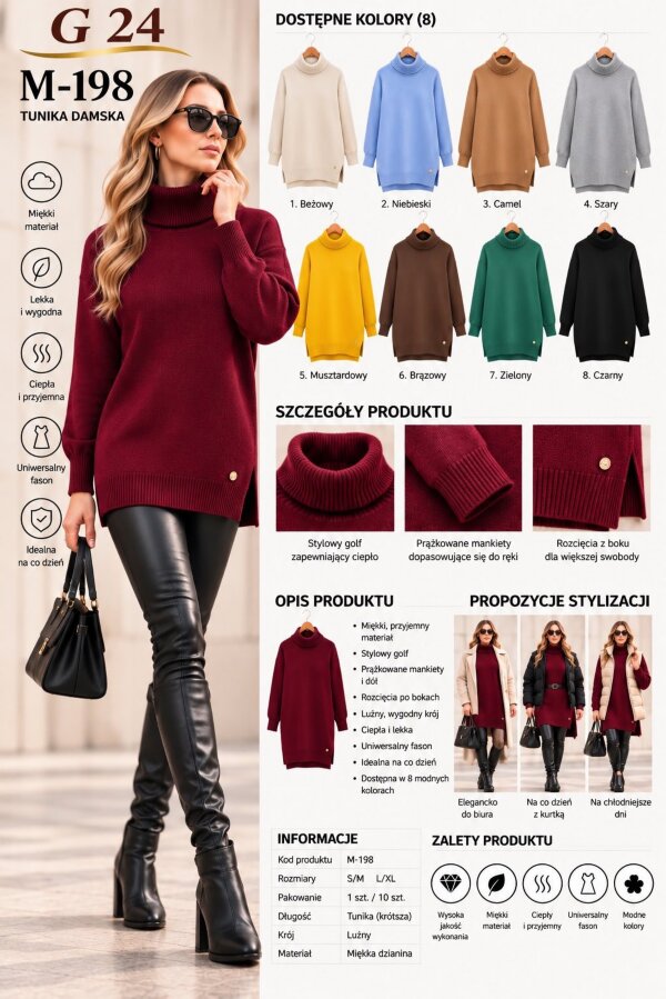 Swetry damskie Roz S/M-L/XL, Mix Kolor .Paczka 10 szt