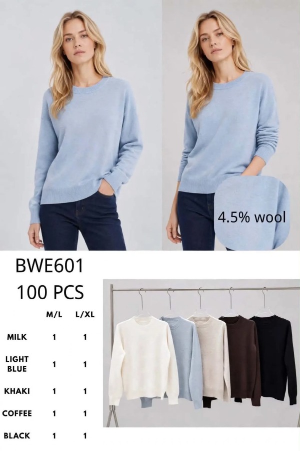 Swetry damskie (Francja produkt) Roz M/L-L/XL, Mix Kolor .Paczka 10 szt