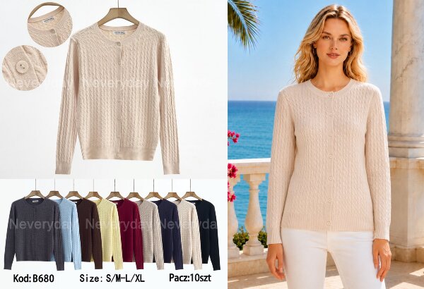 Swetry damskie Roz S/M-L/XL, Mix Kolor .Paczka 10 szt