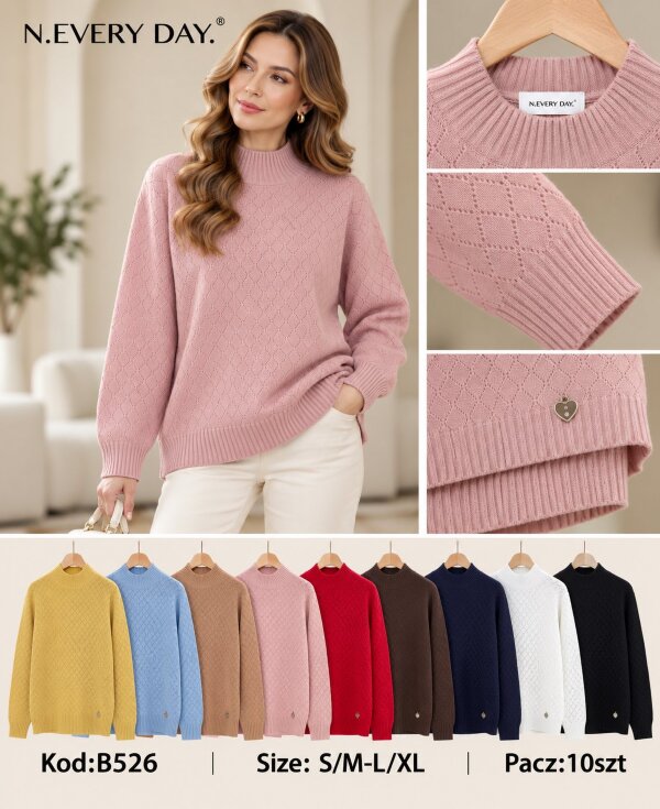 Swetry damskie Roz S/M-L-XL, Mix Kolor .Paczka 10 szt