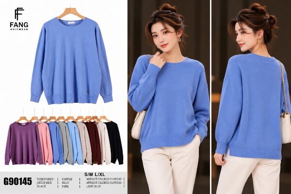 Swetry damskie Roz S/M-L/XL, Mix Kolor .Paczka 10 szt