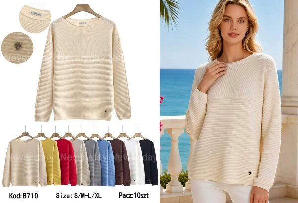 Swetry damskie Roz S/M-L/XL, Mix Kolor .Paczka 10 szt
