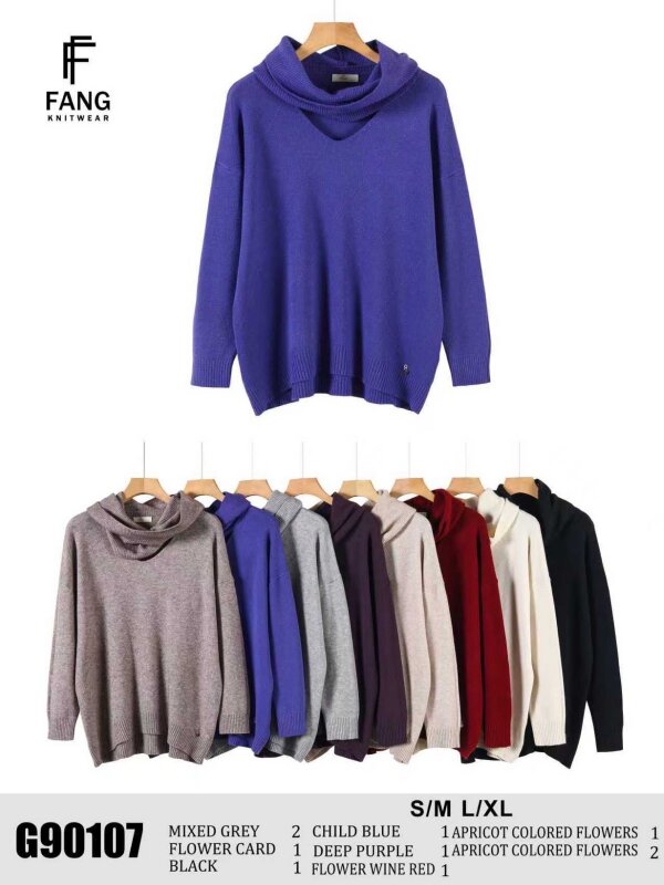 Swetry damskie Roz S/M-L/XL, Mix Kolor .Paczka 10 szt