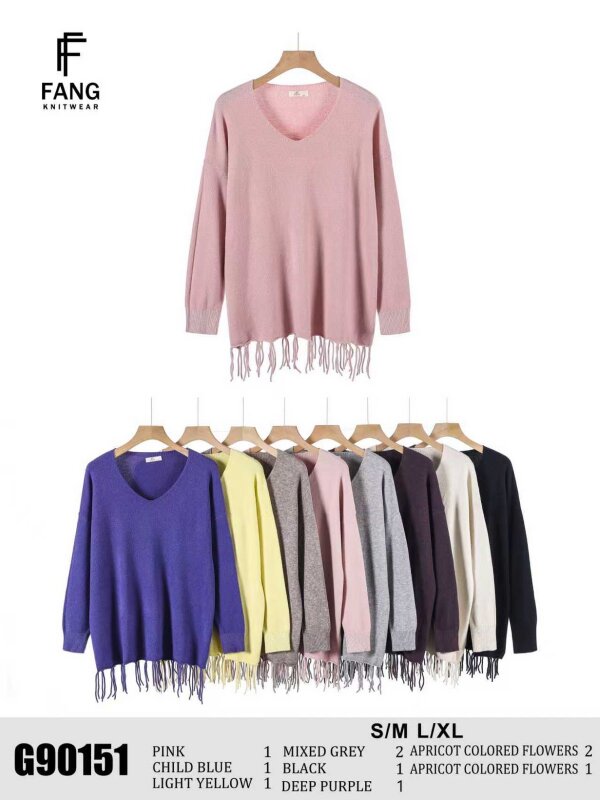Swetry damskie Roz S/M-L/XL, Mix Kolor .Paczka 10 szt