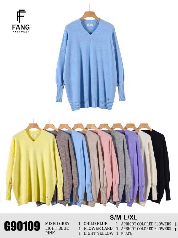 Swetry damskie Roz S/M-L/XL, Mix Kolor .Paczka 10 szt