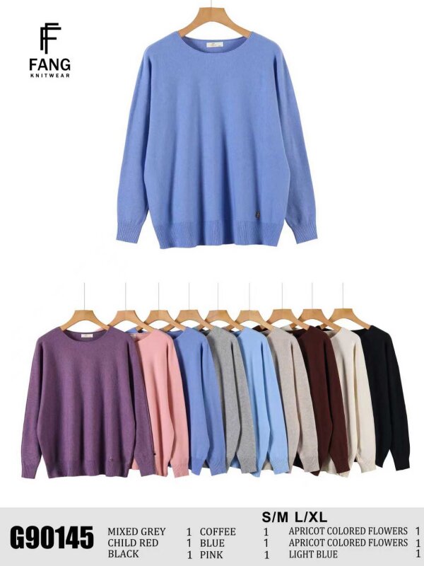 Swetry damskie Roz S/M-L/XL, Mix Kolor .Paczka 10 szt