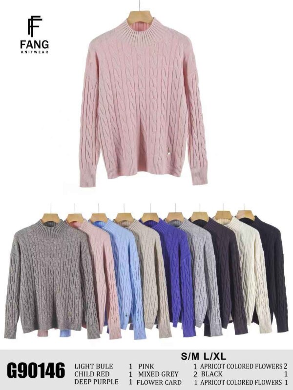 Swetry damskie Roz S/M-L/XL, Mix Kolor .Paczka 10 szt