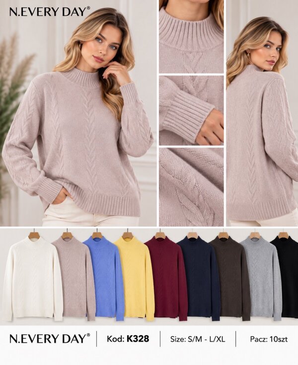 Swetry damskie Roz S/M-L/XL, Mix Kolor .Paczka 10 szt