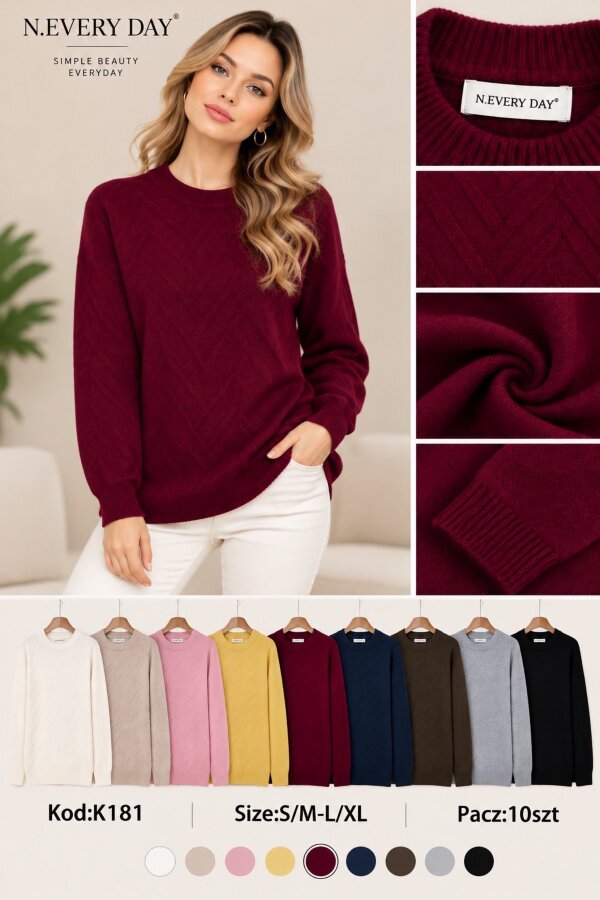 Swetry damskie Roz S/M-L/XL, Mix Kolor .Paczka 10 szt