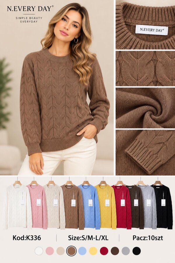Swetry damskie Roz S/M-L/XL, Mix Kolor .Paczka 10 szt