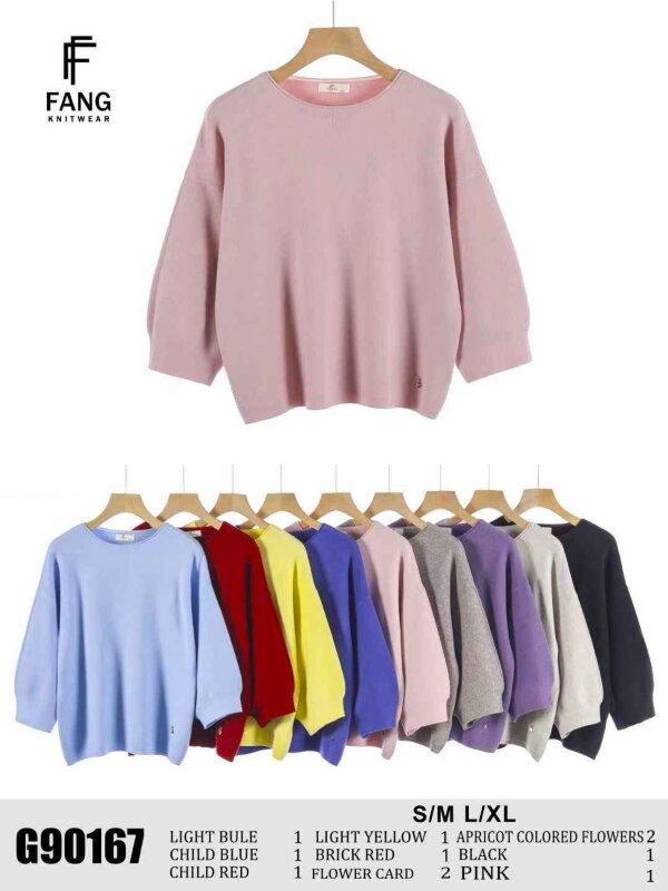 Swetry damskie Roz S/M-L/XL, Mix Kolor .Paczka 10 szt