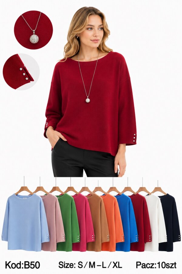 Swetry damskie Roz S/M-L/XL, Mix Kolor .Paczka 10 szt