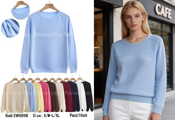 Swetry damskie Roz S/M-L/XL, Mix Kolor .Paczka 10 szt