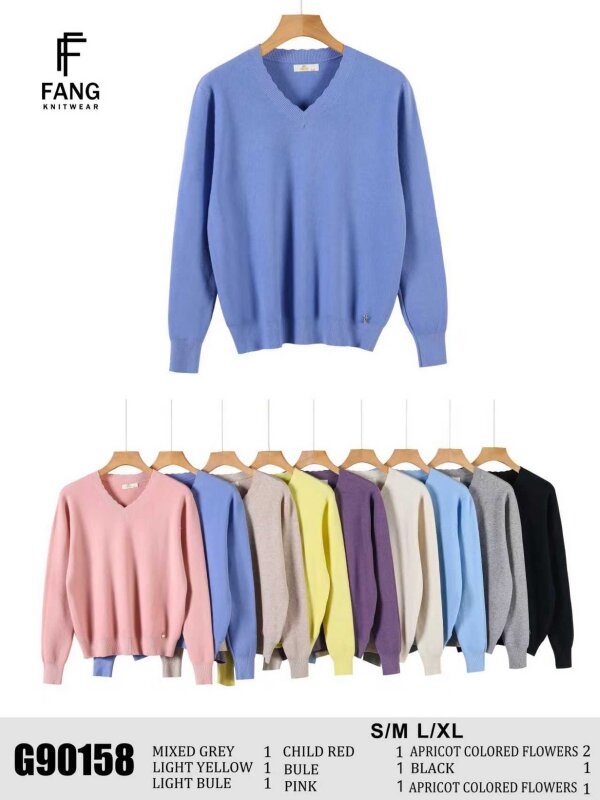 Swetry damskie Roz S/M-L/XL, Mix Kolor .Paczka 10 szt