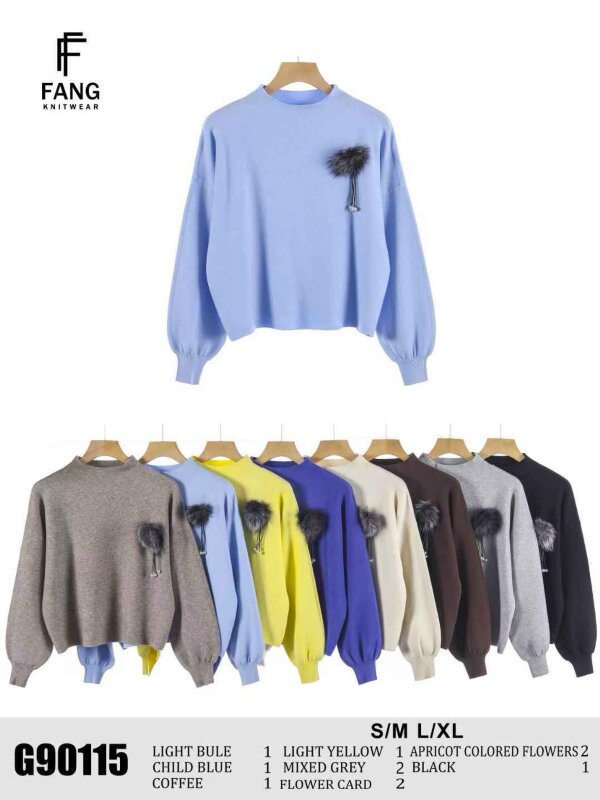 Swetry damskie Roz S/M-L/XL, Mix Kolor .Paczka 10 szt