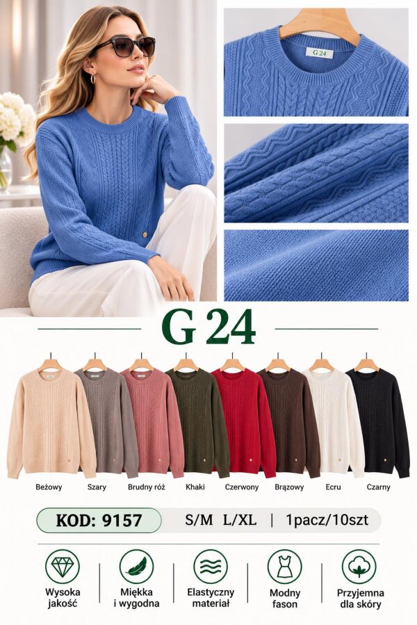 Swetry damskie Roz S/M-L/XL, Mix Kolor .Paczka 10 szt