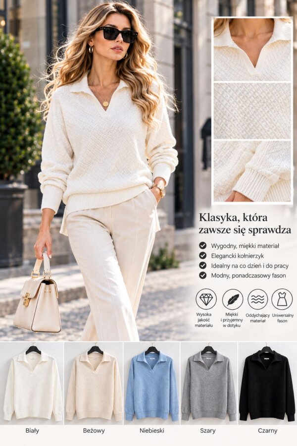 Swetry damskie Roz Standard, Mix Kolor .Paczka 10 szt