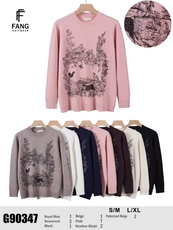 Swetry damskie Roz S/M-L/XL, Mix Kolor .Paczka 10 szt