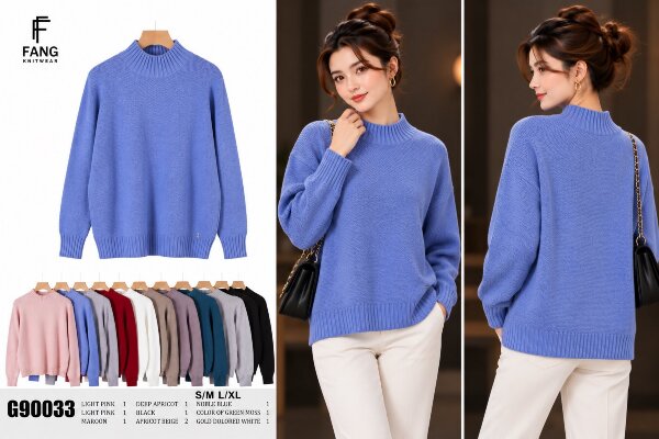 Swetry damskie Roz S/M-L/XL, Mix Kolor .Paczka 10 szt
