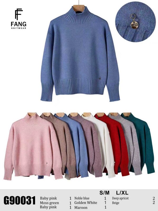 Swetry damskie Roz S/M-L/XL, Mix Kolor .Paczka 10 szt