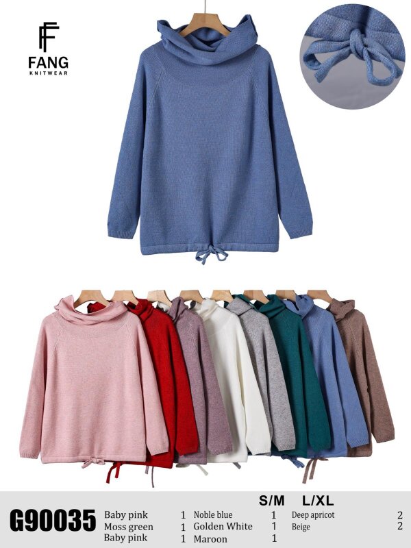 Swetry damskie Roz S/M-L/XL, Mix Kolor .Paczka 10 szt