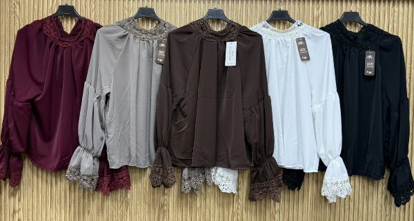 Bluzki damskie (Włoskie produkt) Roz Standard, Mix Kolor Paczka 5 szt